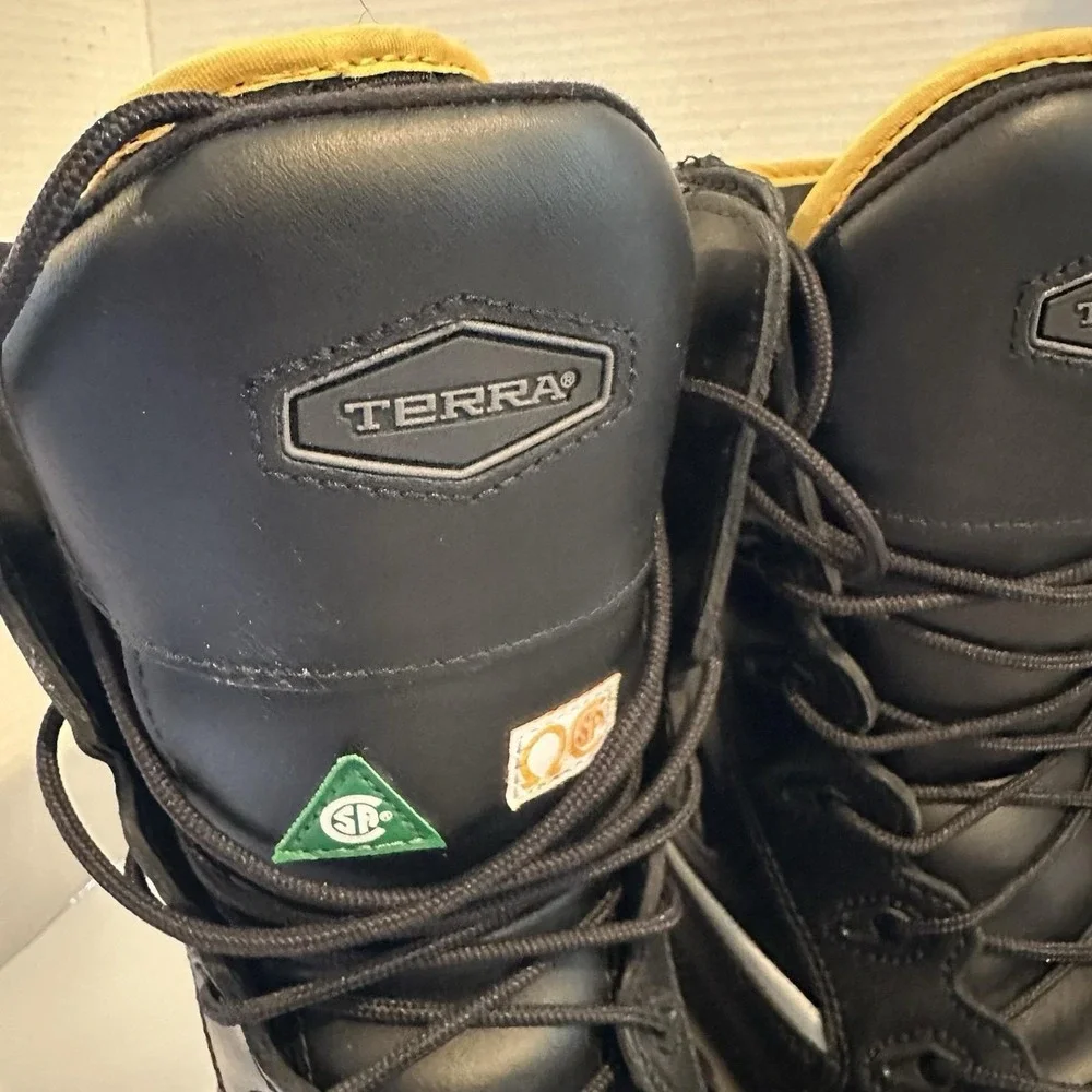 TERRA Crossbow Composite Toe Safety Work Boots‎ Black Men's Size 8